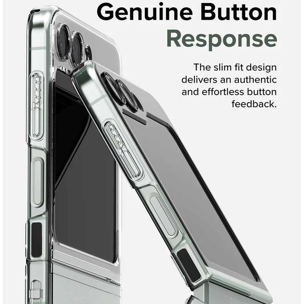 Picture of Samsung Galaxy Z Flip 5 Case | Ringke Anti Yellowing Ultra Slim Protection Case with Strap Hole for Samsung Galaxy Z Flip 5 (Clear)