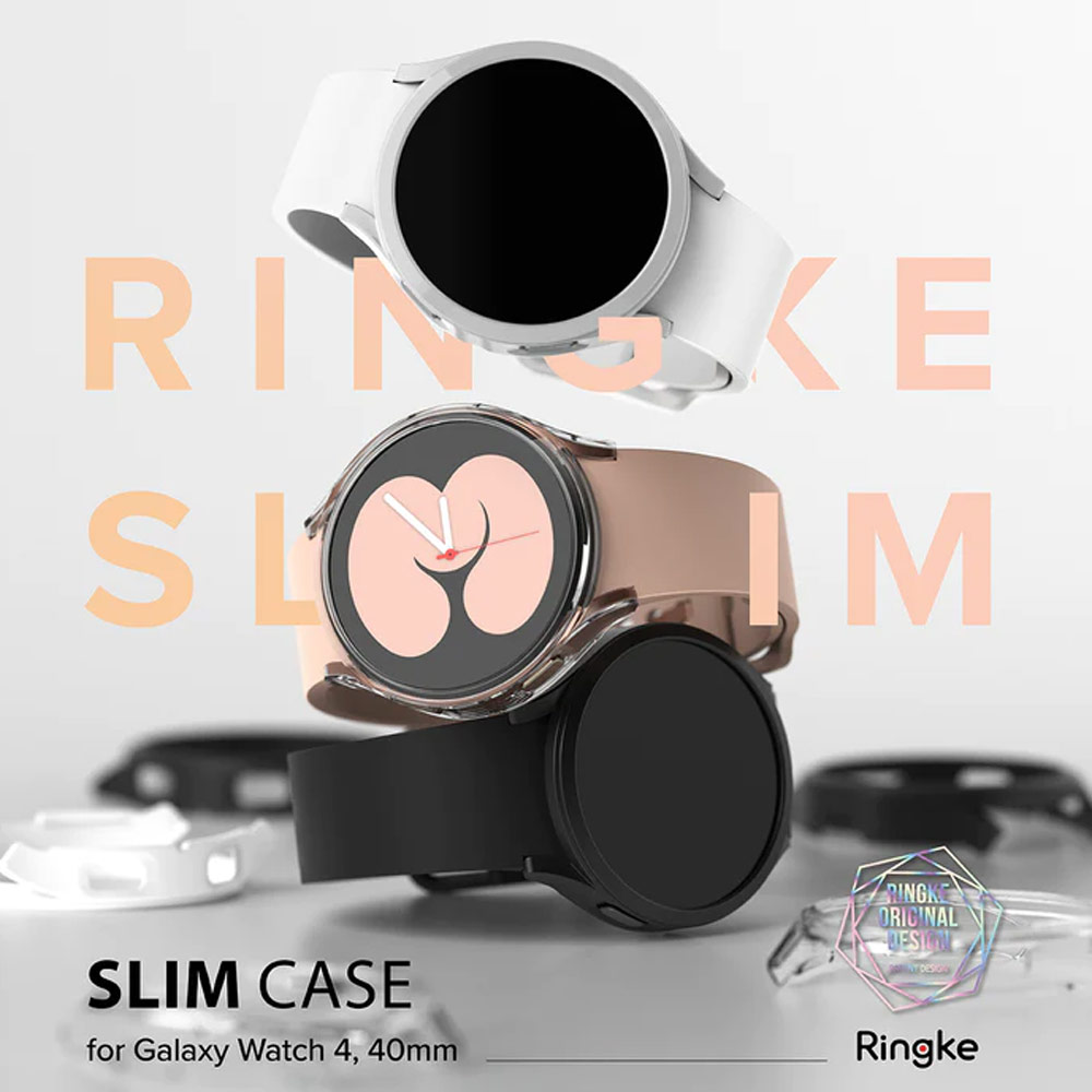Picture of Samsung Galaxy Watch 4 40mm Case | Ringke Slim and lightweight Durable Case for Galaxy Watch 4 40mm Case (Clear and Chrome Rose Gold)