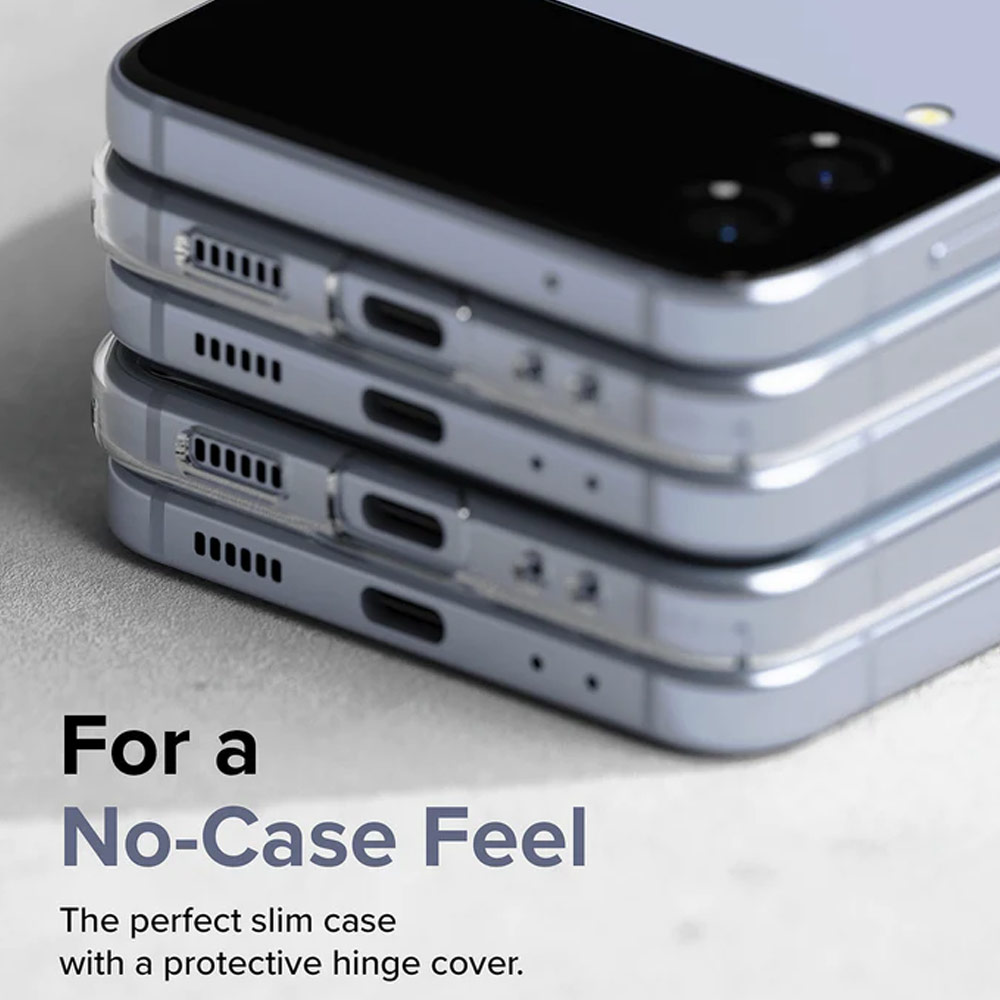 Picture of Samsung Galaxy Z Flip 4 Case | Ringke Slim Protection Anti Yellow Clear PC Hard Case for Samsung Galaxy Z Flip 4 (Matte Clear)