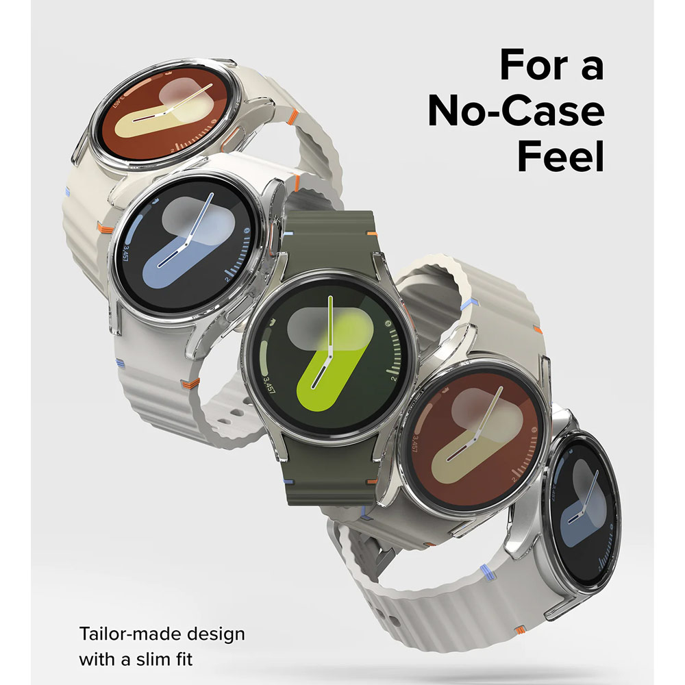 Picture of Samsung Galaxy Watch 7 40mm Case | Ringke Slim Case and Tempered Glass Screen Protector for Samsung Galaxy Watch 7 40mm ( Matte Black)