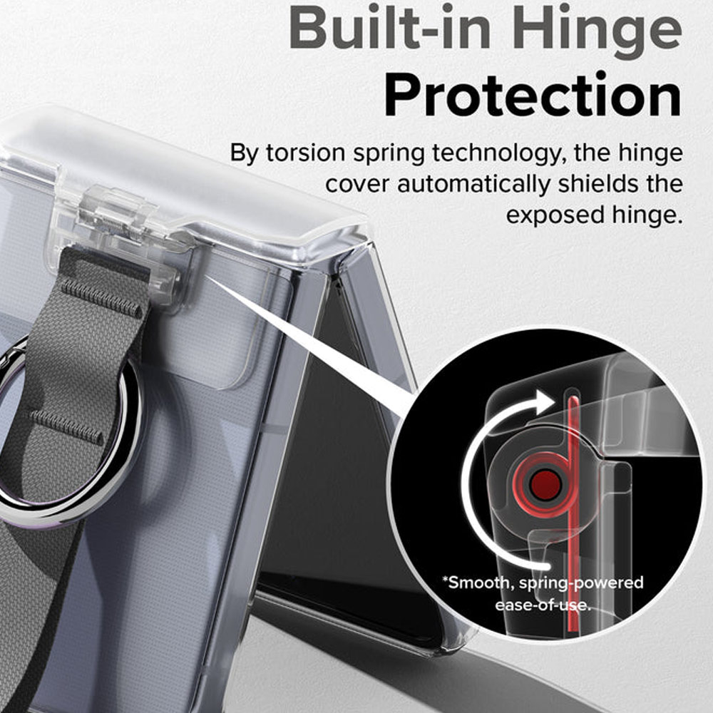 Picture of Samsung Galaxy Z Flip 4 | Ringke Hinge Cover wirh Ring Strap for Samsung Galaxy Z Flip 4 Flip 3 (Purple)