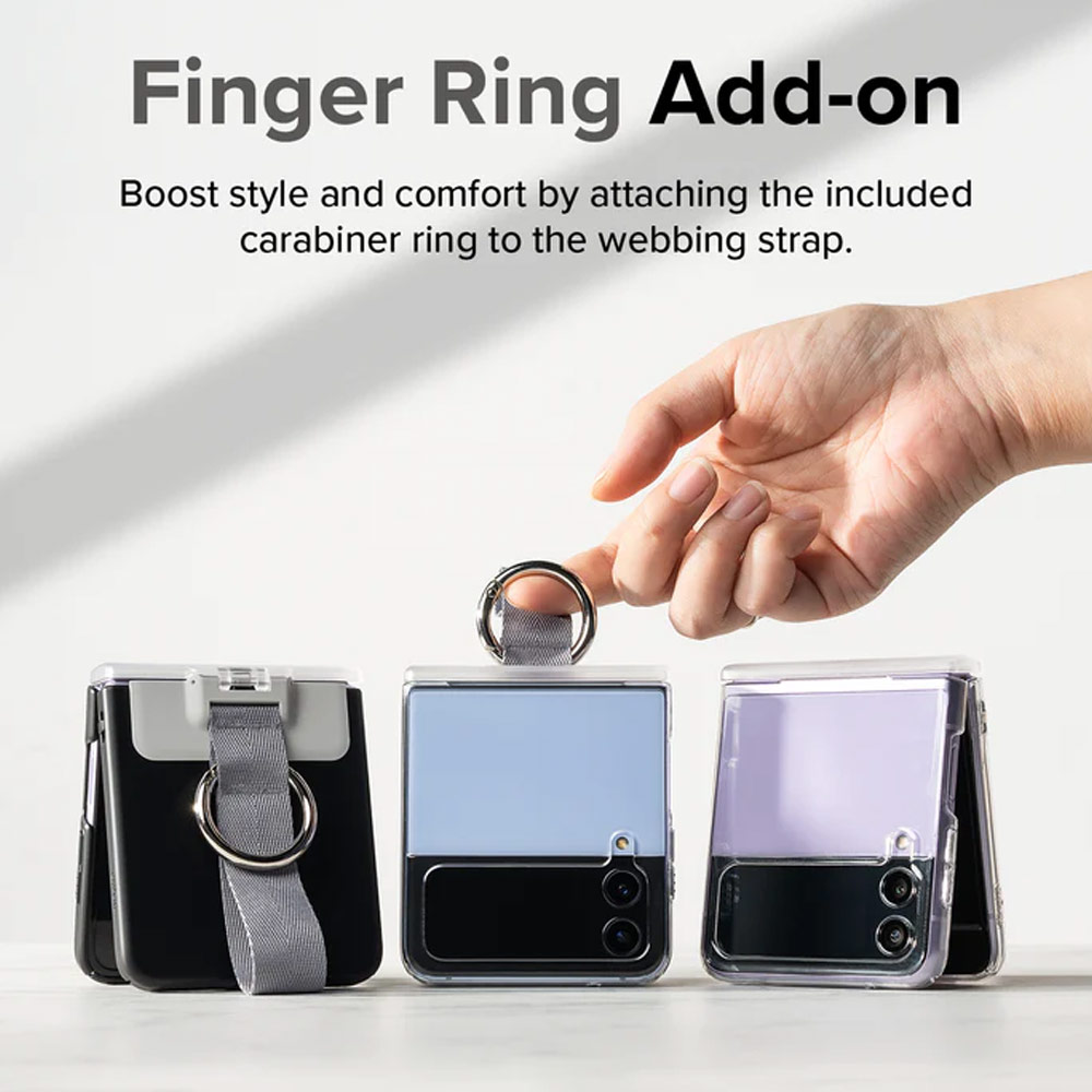 Picture of Samsung Galaxy Z Flip 4 | Ringke Hinge Cover wirh Ring Strap for Samsung Galaxy Z Flip 4 Flip 3 (Purple)