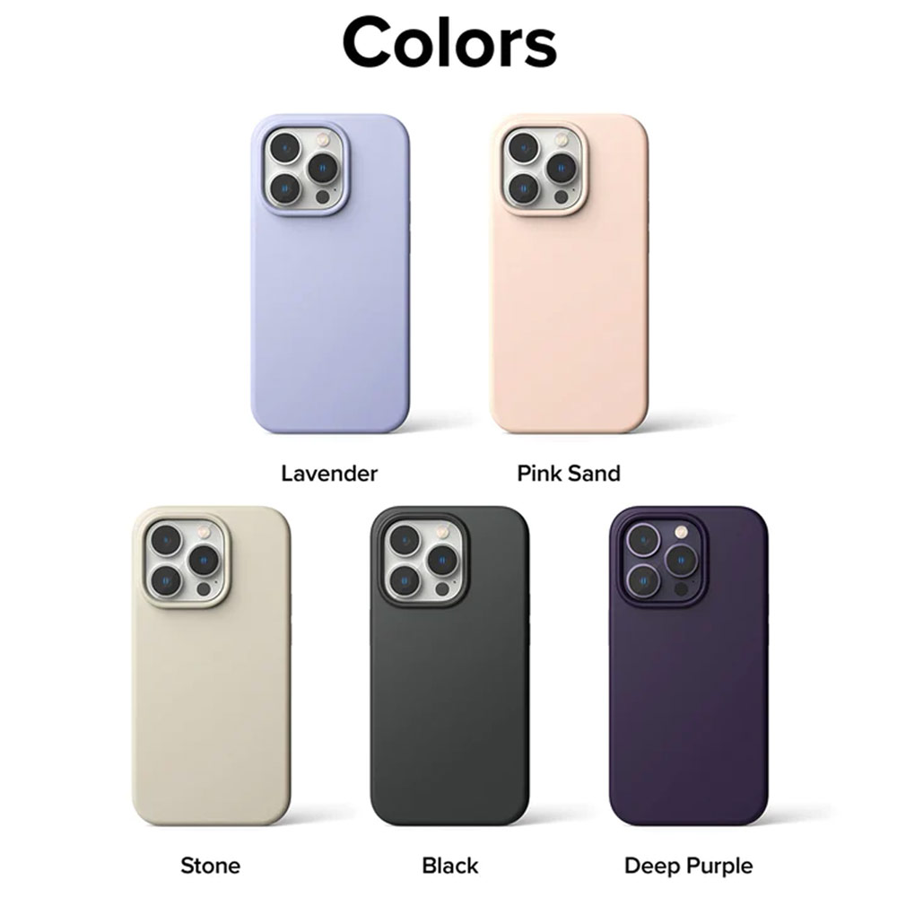 Picture of Apple iPhone 14 Pro Max 6.7 Case | Ringke Soft Liquid Silicone Protection Case for iPhone 14 Pro Max 6.7 (Stone)