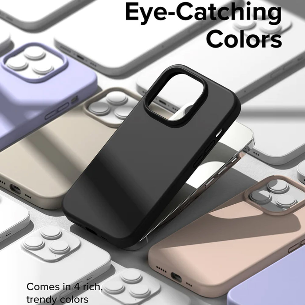 Picture of Apple iPhone 14 Pro Max 6.7 Case | Ringke Soft Liquid Silicone Protection Case for iPhone 14 Pro Max 6.7 (Stone)