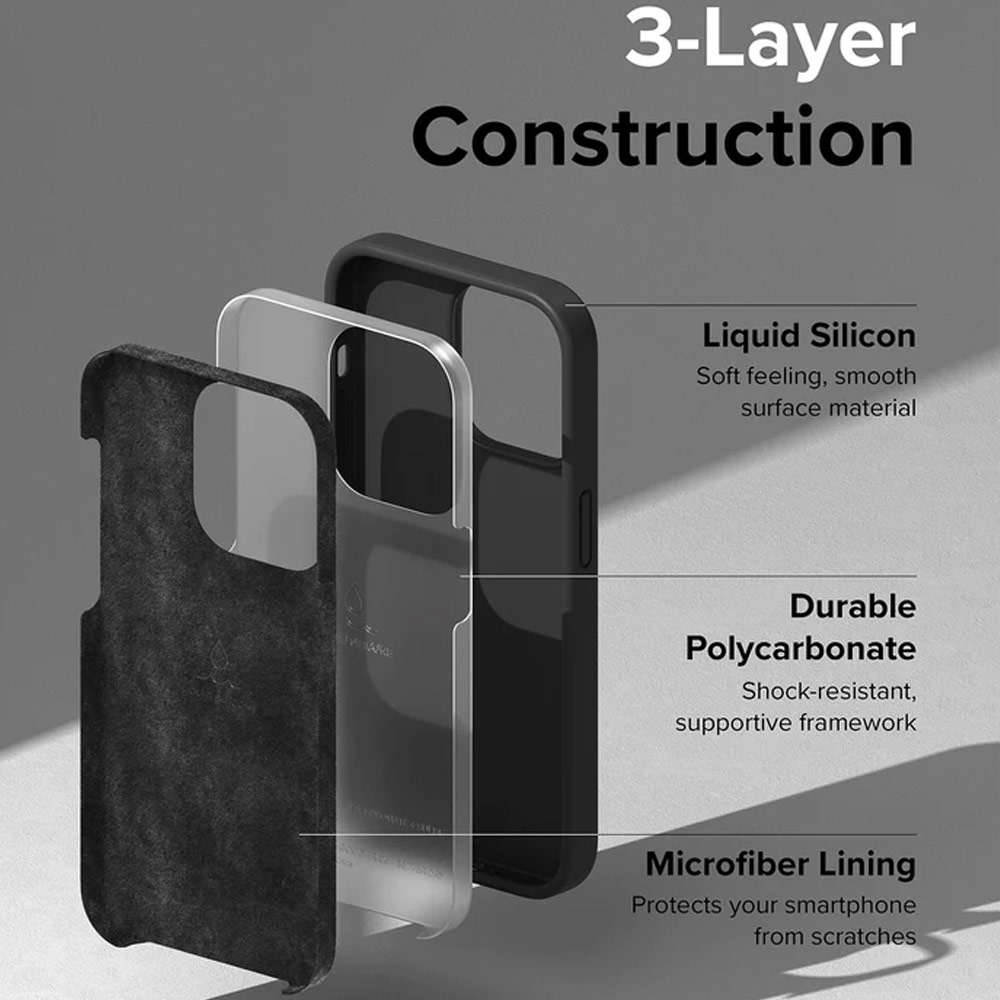 Picture of Apple iPhone 14 Pro Max 6.7 Case | Ringke Soft Liquid Silicone Protection Case for iPhone 14 Pro Max 6.7 (Stone)