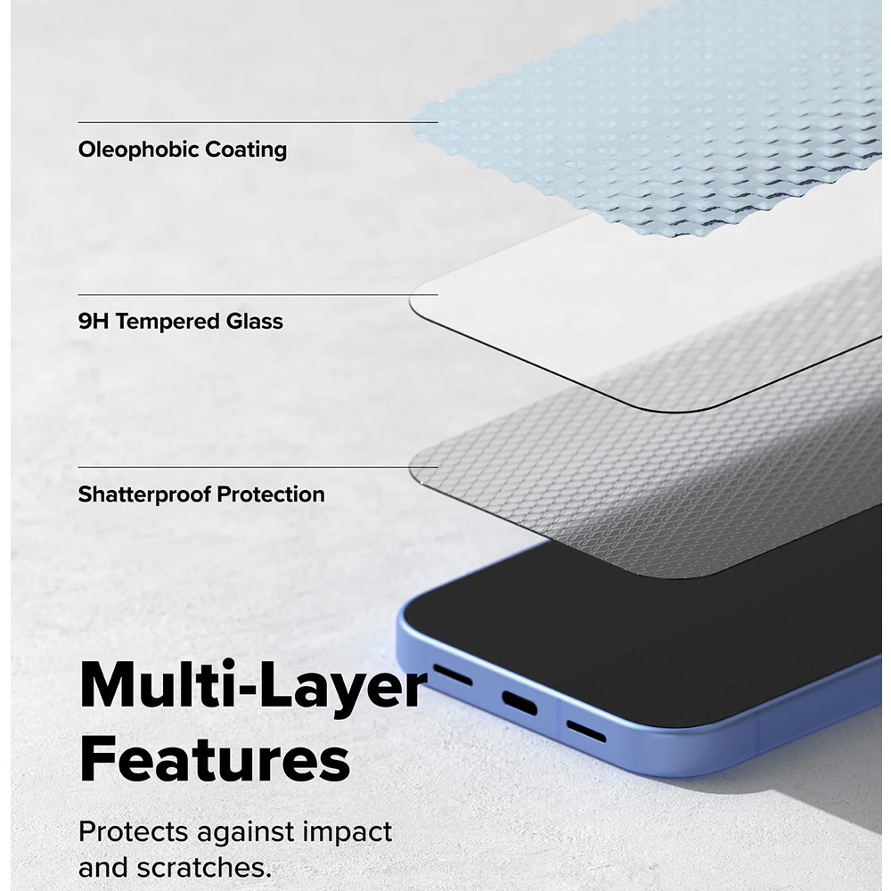 Picture of Google Pixel 10a Screen Protector | Ringke Easy Slide Tempered Glass Screen Protector for Google Pixel 10a (Clear) 2pcs