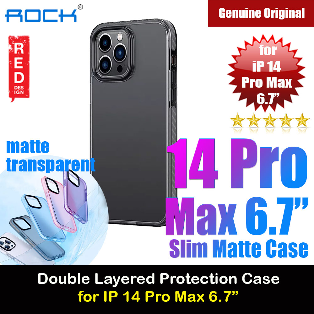 Picture of Apple iPhone 14 Pro Max 6.7 Case | Rock Armor Shield Thin Matte Anti Finger Print Drop Protection Case For for iPhone 14 Pro Max 6.7 (Black)