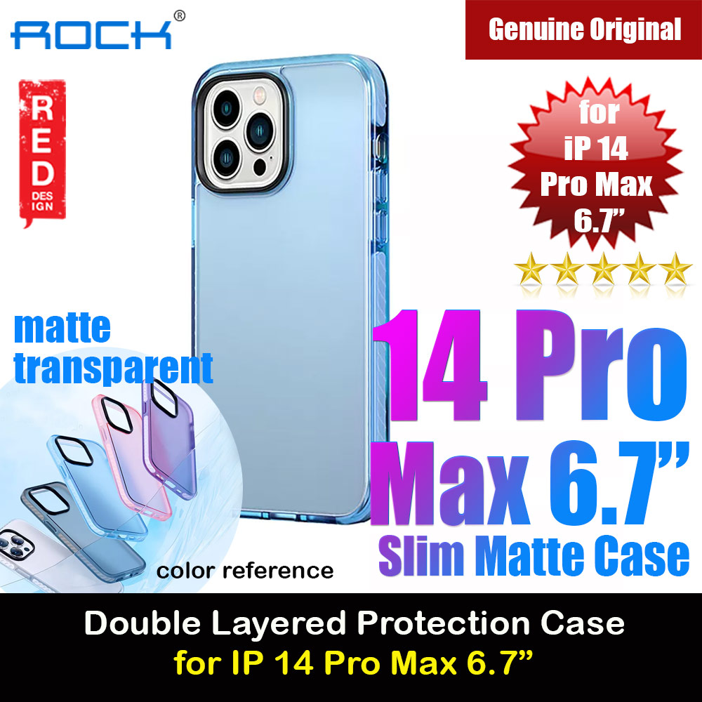 Picture of Apple iPhone 14 Pro Max 6.7 Case | Rock Armor Shield Thin Matte Anti Finger Print Drop Protection Case For for iPhone 14 Pro Max 6.7 (Blue)