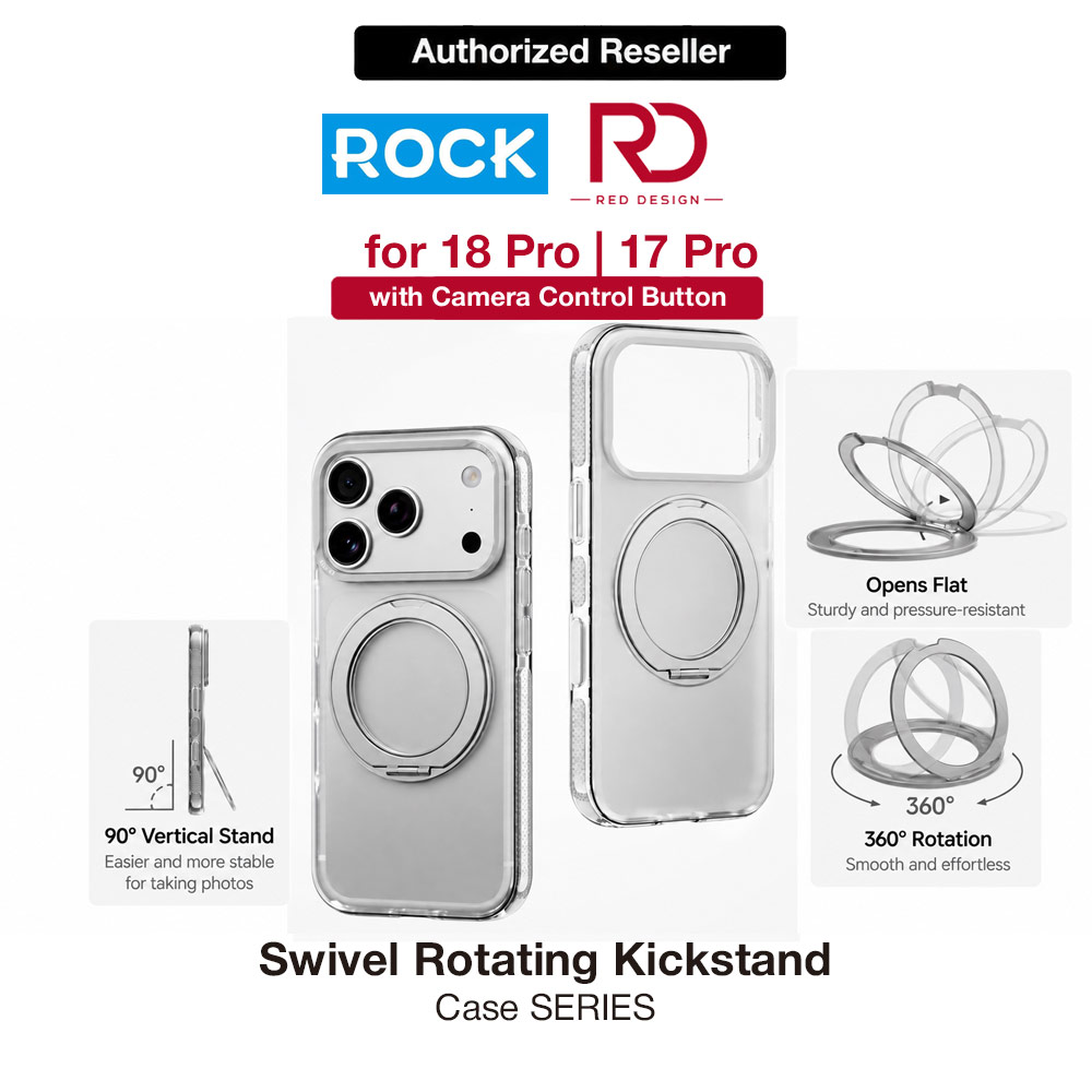 Picture of ROCK Guard Touch Rotating Series Magnetic Protection Case with Stand for iPhone 18 Pro 17 Pro (Matte Grey) Apple iPhone 17 Pro 6.3- Apple iPhone 17 Pro 6.3 Cases, Apple iPhone 17 Pro 6.3 Covers, iPad Cases and a wide selection of Apple iPhone 17 Pro 6.3 Accessories in Malaysia, Sabah, Sarawak and Singapore 