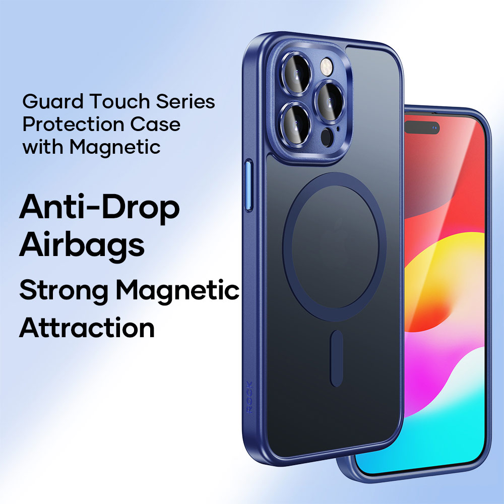 Picture of Apple iPhone 15 Pro Max 6.7 Case | Rock Guard Touch Lens Protection Anti Finger Print Drop Protection Magsafe Compatible Case for iPhone 15 Pro Max 6.7 (Matte Gray)
