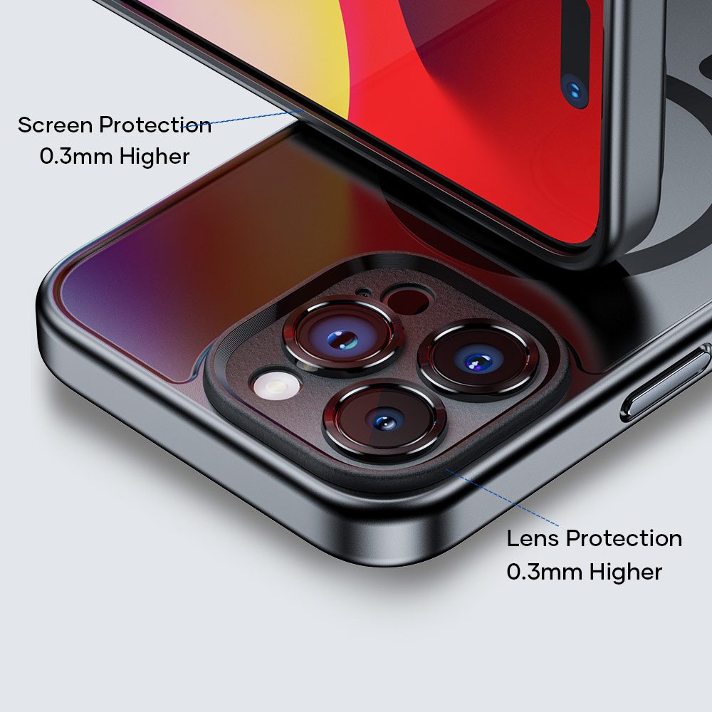 Picture of Apple iPhone 15 Pro Max 6.7 Case | Rock Guard Touch Lens Protection Anti Finger Print Drop Protection Magsafe Compatible Case for iPhone 15 Pro Max 6.7 (Matte Gray)