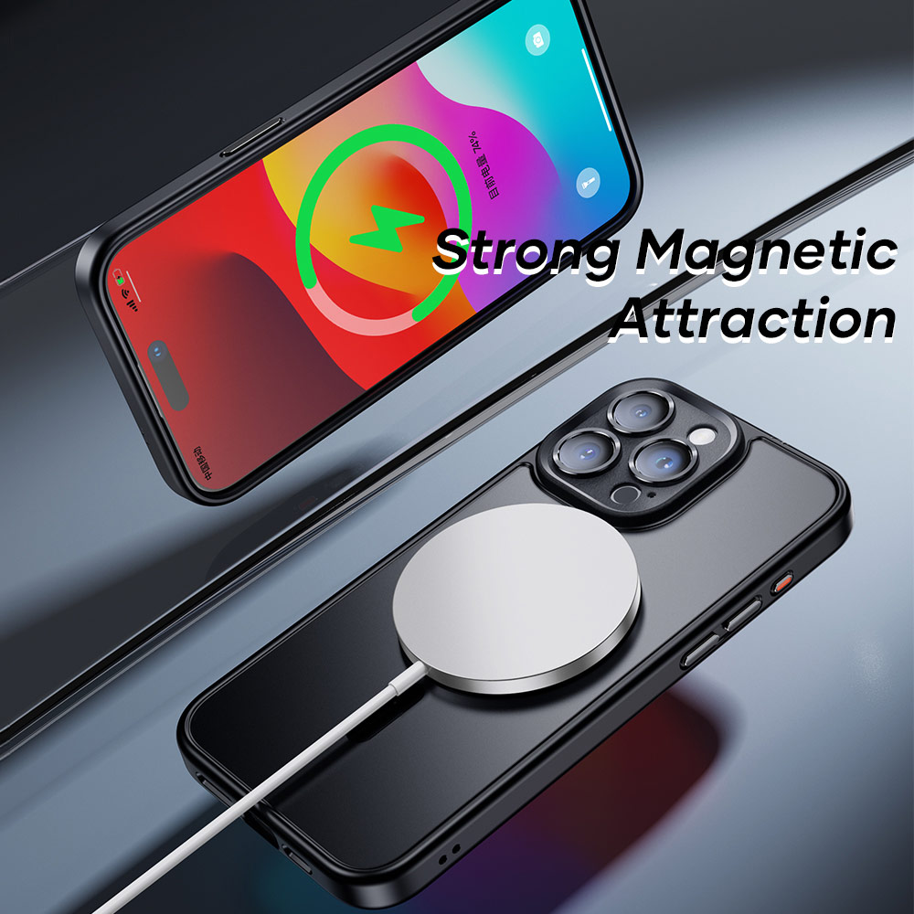 Picture of Apple iPhone 15 Pro Max 6.7 Case | Rock Guard Touch Lens Protection Anti Finger Print Drop Protection Magsafe Compatible Case for iPhone 15 Pro Max 6.7 (Matte Gray)