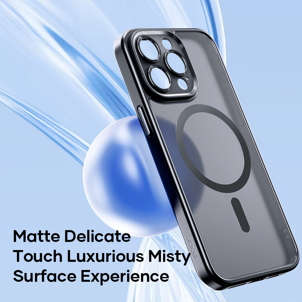 Picture of Apple iPhone 15 Pro Max 6.7 Case | Rock Guard Touch Lens Protection Anti Finger Print Drop Protection Magsafe Compatible Case for iPhone 15 Pro Max 6.7 (Matte Gray)