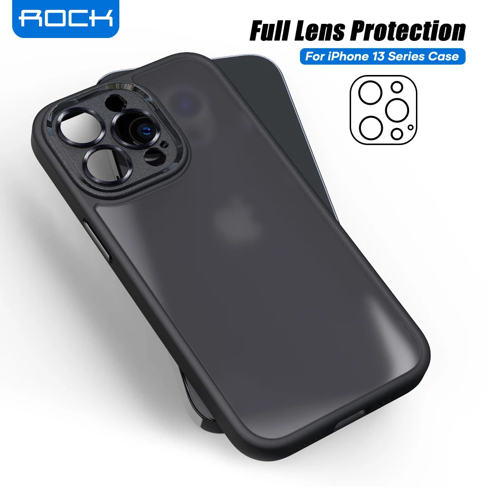 Picture of Apple iPhone 13 Pro 6.1 Case | Rock Guard Touch Lens Protection  Anti Finger Print Drop Protection Case for iPhone 13 Pro 6.1 (Matte Pink)