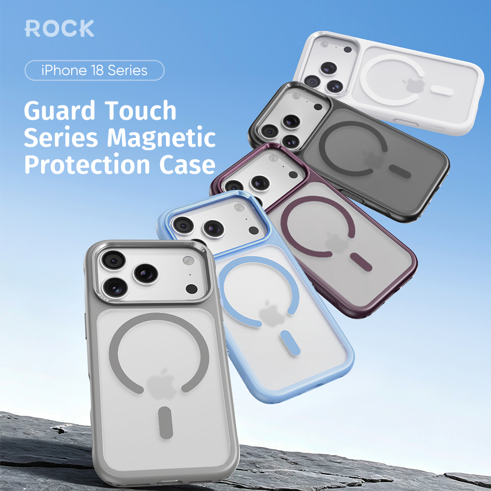 Picture of Apple iPhone 18 Pro Case | ROCK Guard Touch Series Magnetic Protection Case for iPhone 18 Pro (Maroon)