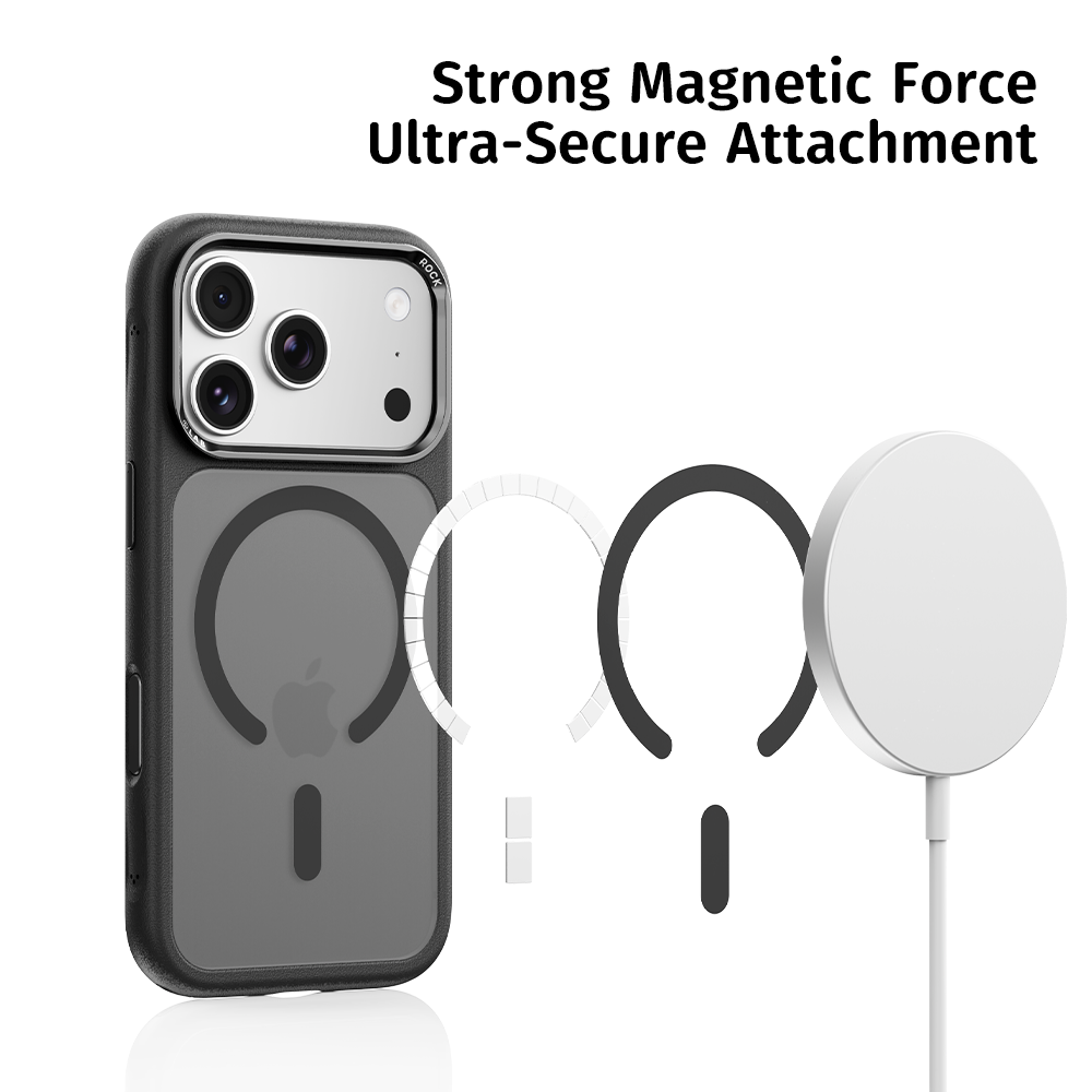 Picture of Apple iPhone 18 Pro Case | ROCK Guard Touch Series Magnetic Protection Case for iPhone 18 Pro (Maroon)