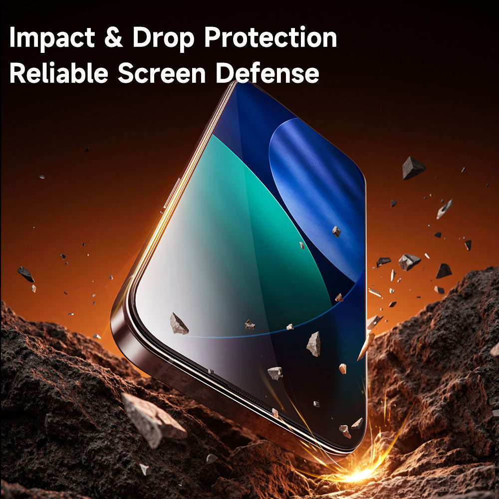 Picture of Apple iPhone 17 Pro Max 6.9  | Rock Clear HD Full Coverage Tempered Glass for iPhone 17 Pro Max 6.9 (Clear)