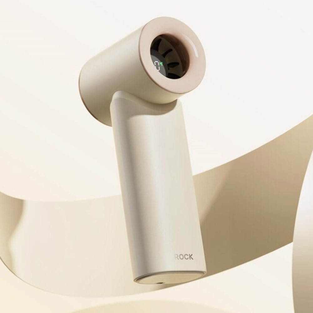 Picture of Rock 5 Ultra Speed Strong Wind Force Portable Mini Handheld Fan 3000mAh 17400RPM (Beige)