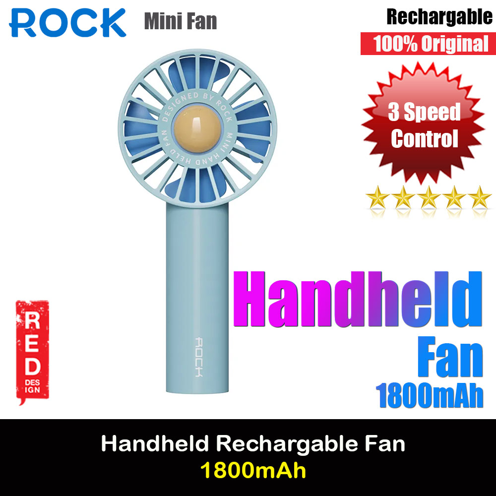 Picture of Rock 3 Speed Wind Force Portable Hold Handheld Mini Rechargeable Fan 1800mAh (Sky Blue) Red Design- Red Design Cases, Red Design Covers, iPad Cases and a wide selection of Red Design Accessories in Malaysia, Sabah, Sarawak and Singapore 