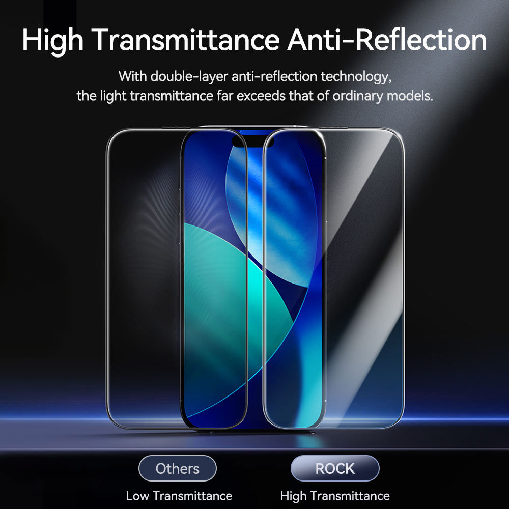 Picture of Apple iPhone 17 6.3  | Rock Anti Peep HD Full Coverage Tempered Glass for iPhone 17 Pro | 17 6.3 (Privacy)