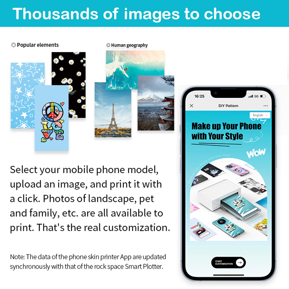 Picture of Rock Space DIY 自定 定制 设计 手机背膜 贴纸 DIY Customize High Quality Print Phone Skin Sticker for Multiple Phone Model with Multiple Photo Images Gallery or with Own Phone Text (New York City)