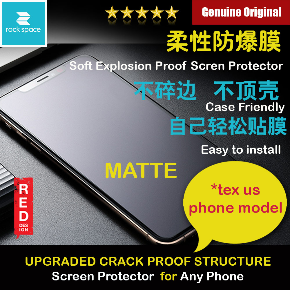 Picture of Apple iPhone 11 6.1 Screen Protector | Rock Space Custom Made Crack Proof Explosion Proof Flexible TPU Soft Screen Protector for Any Phone Model (Matte Anti Finger Print Gaming)