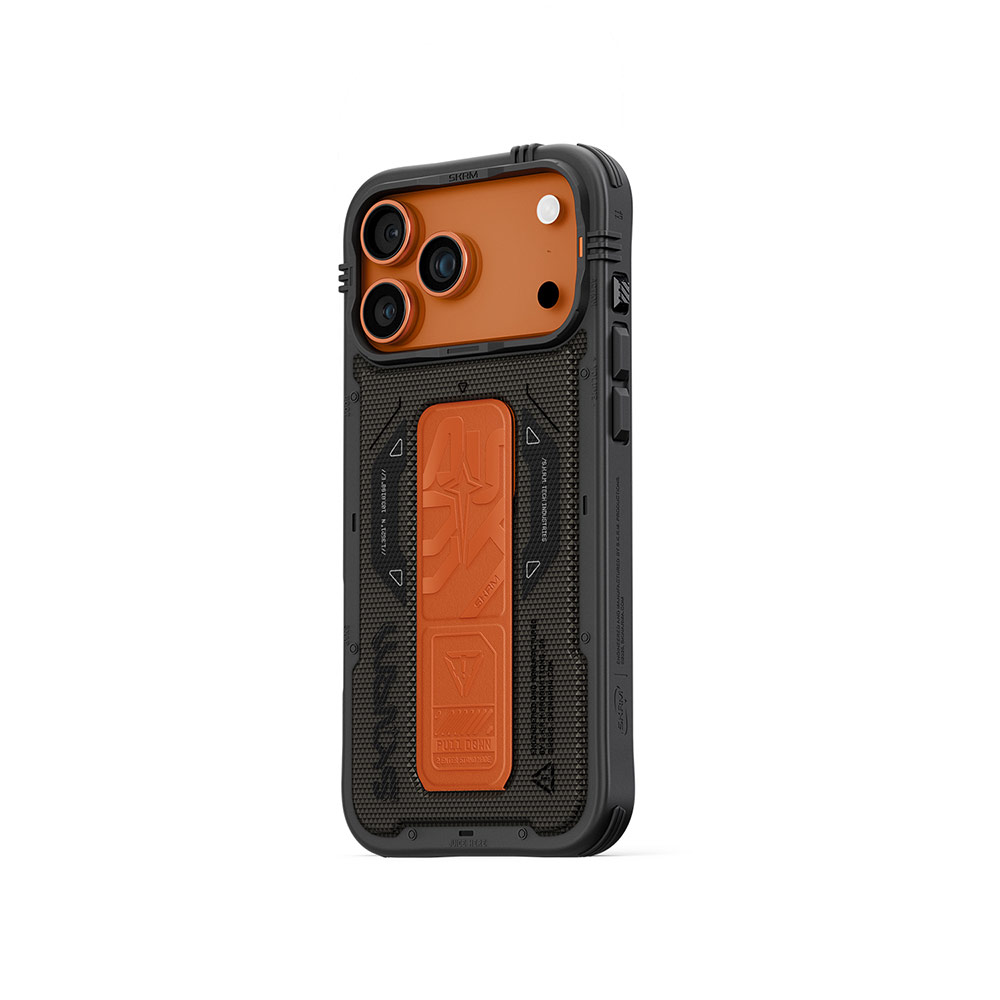 Picture of Apple iPhone 17 Pro 6.3 Case | Skinarma Phantom Magcharge Grip Stand Droop Protection Case for iPhone 17 Pro 6.3 (Olive)
