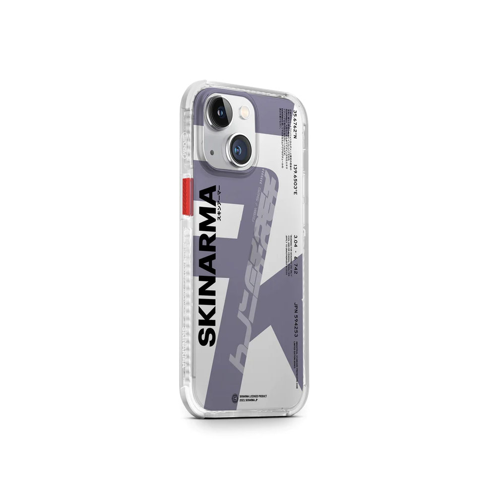 Picture of Apple iPhone 14 Pro 6.1 Case | Skinarma Raku Hybrid Waveline Impact Bumper with Enhanced 4 Corners Drop Protection Case for iPhone 14 Pro 6.1 (Purple)