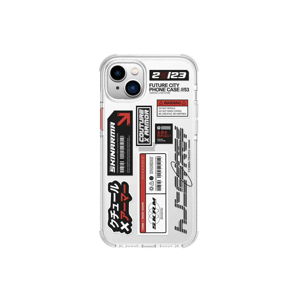Picture of Apple iPhone 14 6.1 Case | Skinarma Taito Hybrid Waveline Impact Bumper with Enhanced 4 Corners Drop Protection Case for iPhone 14 6.1 (Clear)