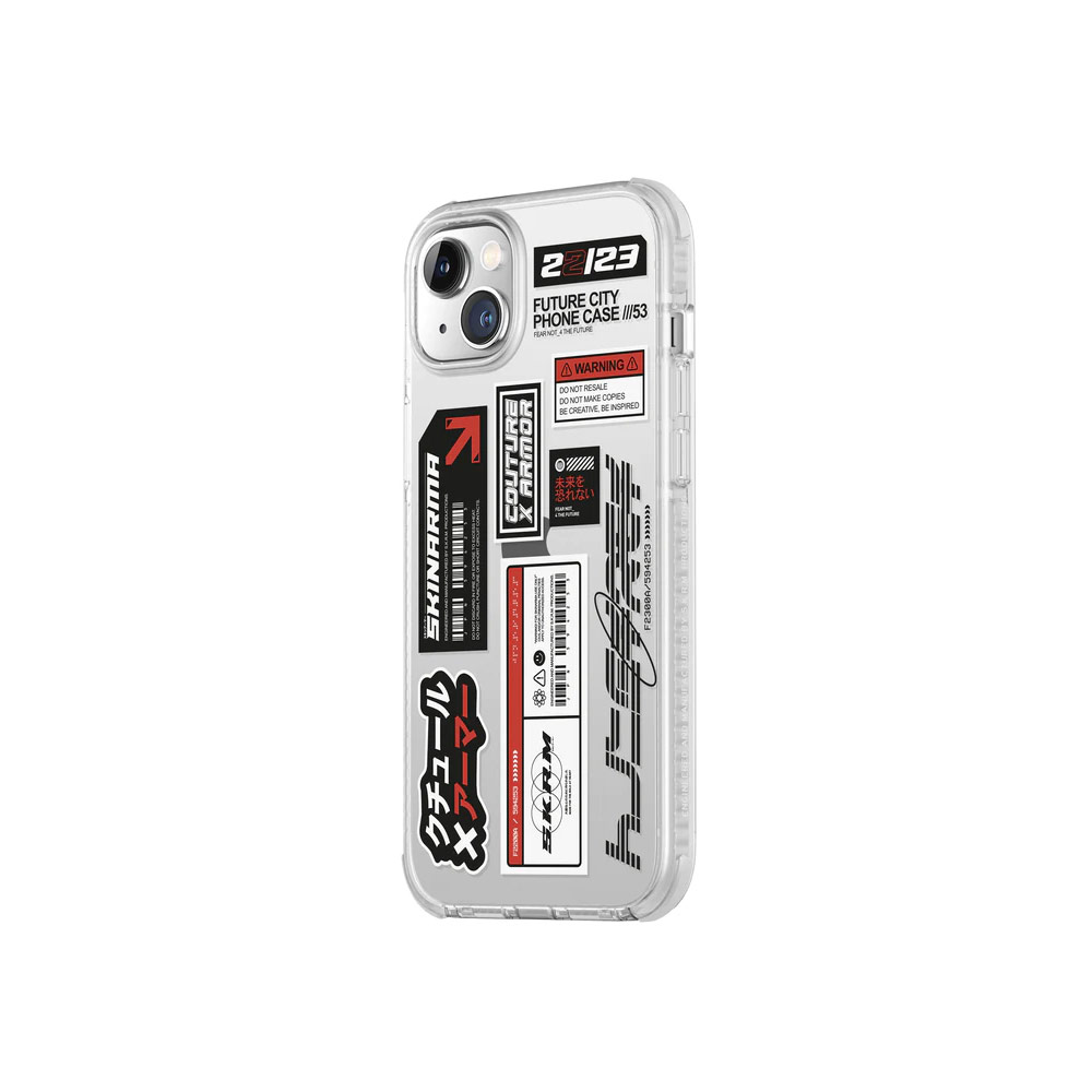 Picture of Apple iPhone 14 6.1 Case | Skinarma Taito Hybrid Waveline Impact Bumper with Enhanced 4 Corners Drop Protection Case for iPhone 14 6.1 (Clear)