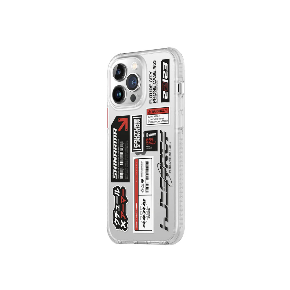 Picture of Apple iPhone 14 Pro Max 6.7 Case | Skinarma Taito Hybrid Waveline Impact Bumper with Enhanced 4 Corners Drop Protection Case for iPhone 14 Pro Max 6.7 (Clear)