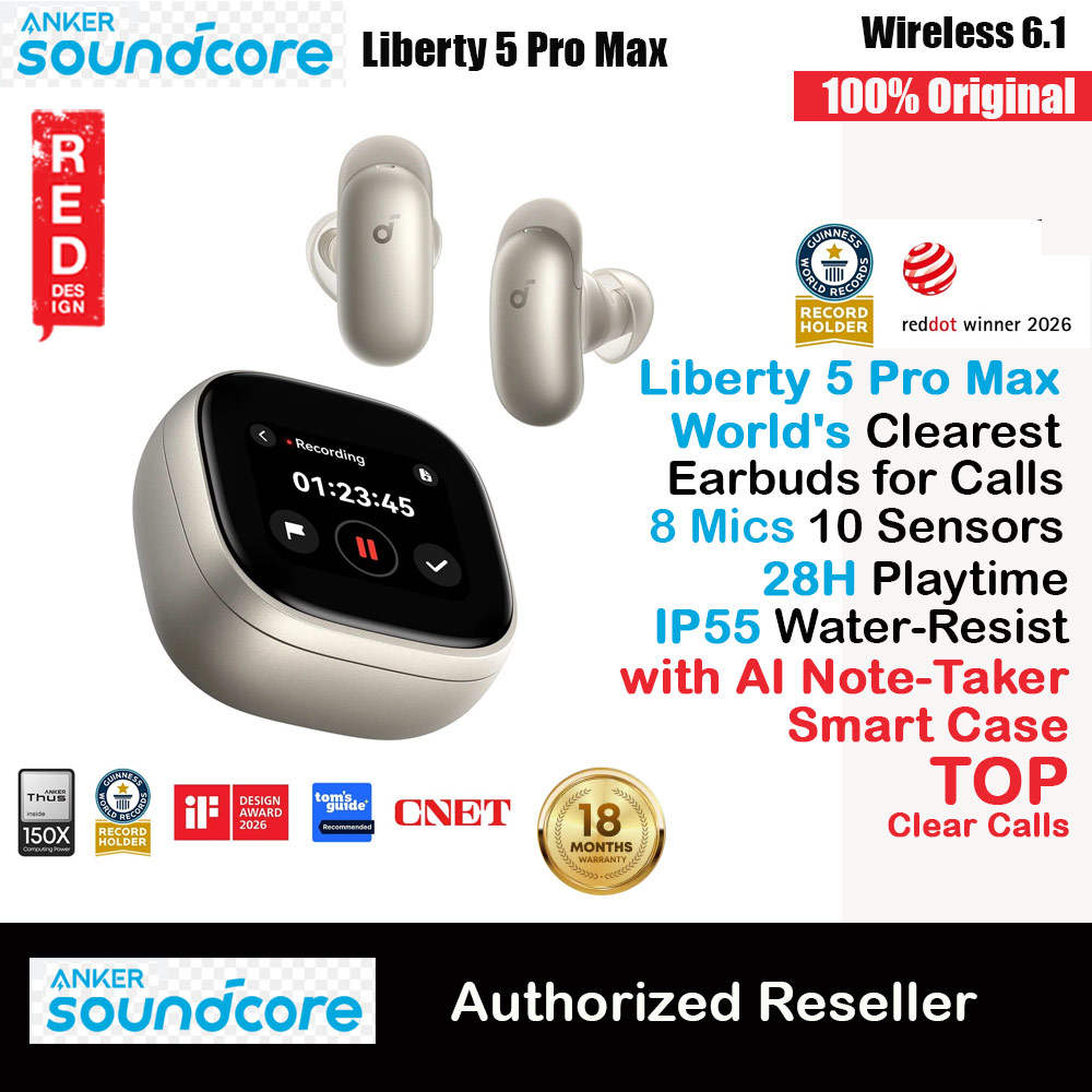 Picture of Soundcore by Anker Liberty 5 Pro Max ANC Wireless Earbuds Guinness World Records Clearest Clear Calls Adaptive Noise Cancelling LDAC Hi-Res Audio TWS Earbuds (Champagne Gold) Red Design- Red Design Cases, Red Design Covers, iPad Cases and a wide selection of Red Design Accessories in Malaysia, Sabah, Sarawak and Singapore 