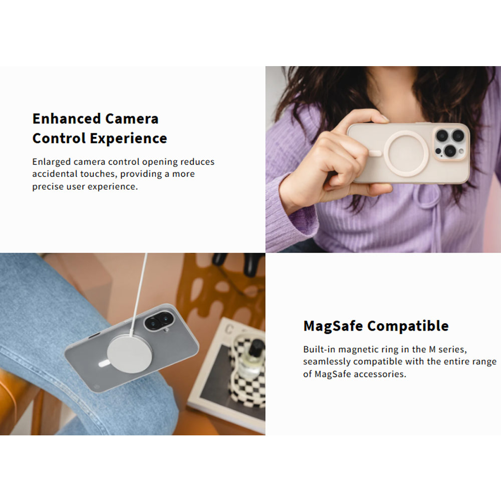 Picture of Apple iPhone 16 Pro 6.3 Case | Switcheasy 0.35mm Ultra Slim Thin Msafe Magnetic Compatible Case for  iPhone 16 Pro 6.1 (Foggy Whtie)