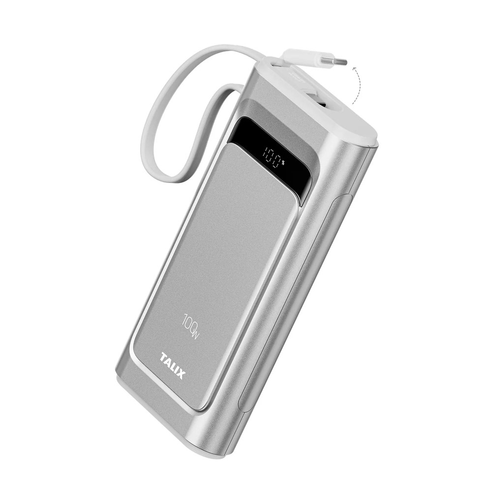 Picture of TALIX Linxt Build-in Cable Laptop CCC Travel Power Bank 100W 10000mah (3ports)