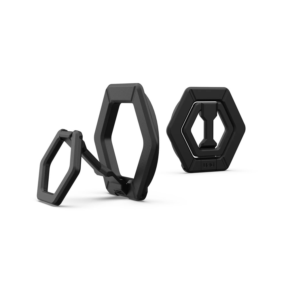 Picture of UAG Magnetic Ring Stand Holder Phone Grip and Kickstand Stand Compatible with Magsafe (Black Black)