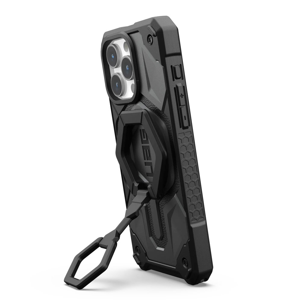 Picture of UAG Magnetic Ring Stand Holder Phone Grip and Kickstand Stand Compatible with Magsafe (Black Black)