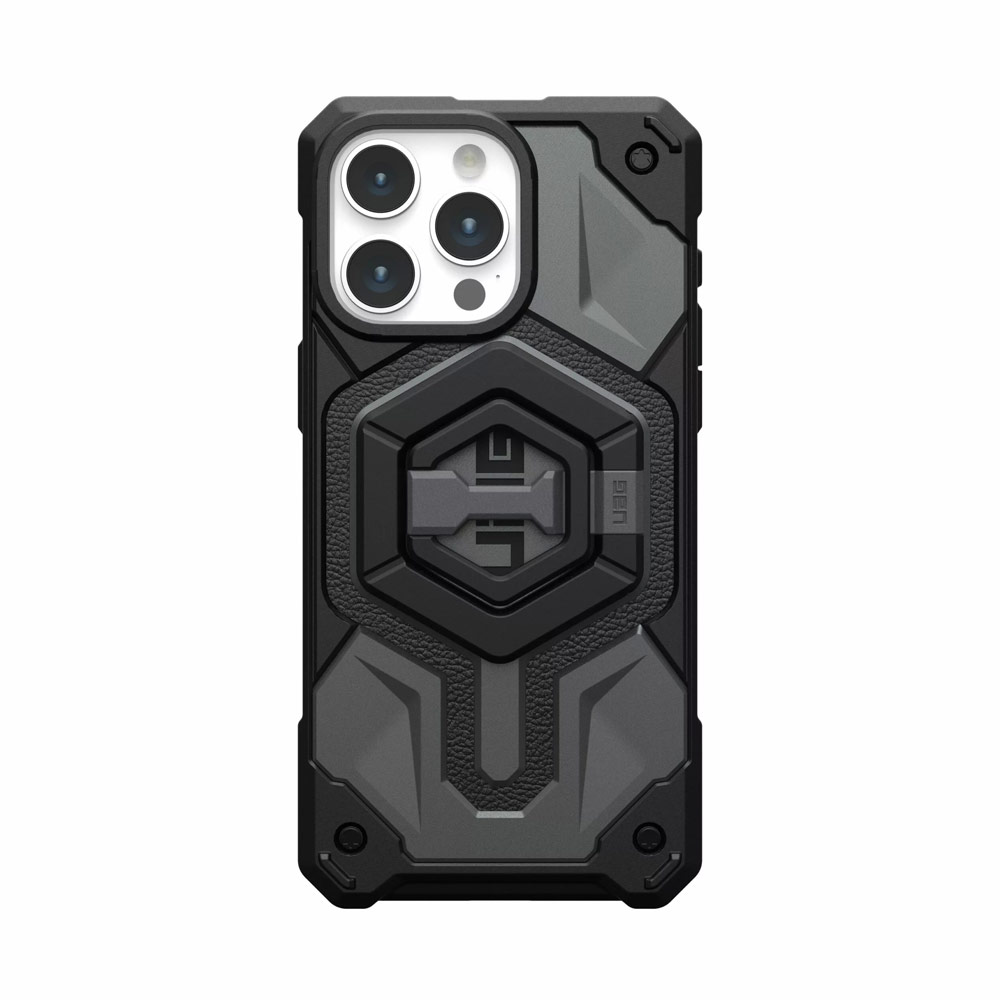 Picture of UAG Magnetic Ring Stand Holder Phone Grip and Kickstand Stand Compatible with Magsafe (Black Silver)