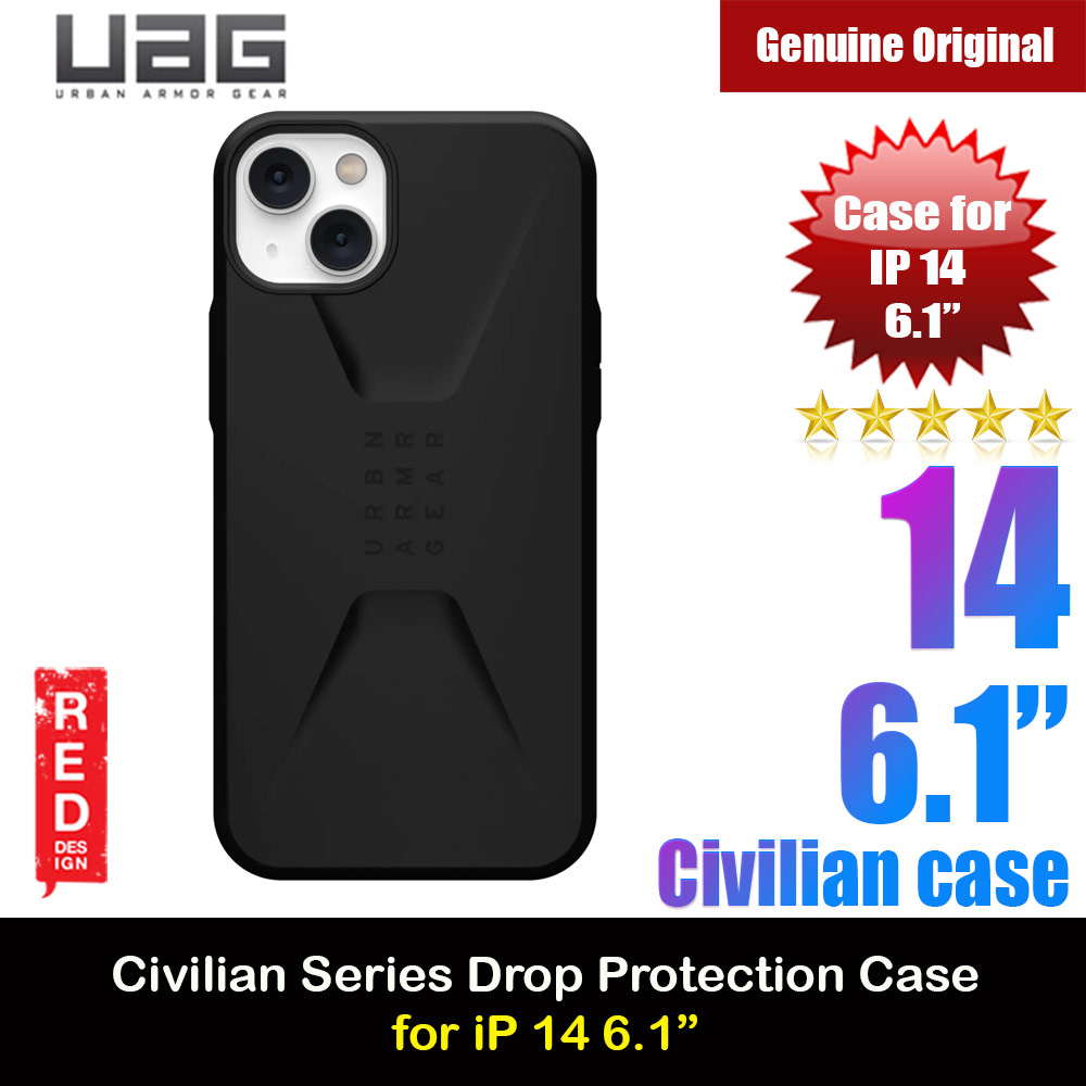 Picture of UAG Civilian Drop Proof Protection Case for iPhone 14 6.1 (Black) Apple iPhone 14 6.1- Apple iPhone 14 6.1 Cases, Apple iPhone 14 6.1 Covers, iPad Cases and a wide selection of Apple iPhone 14 6.1 Accessories in Malaysia, Sabah, Sarawak and Singapore 