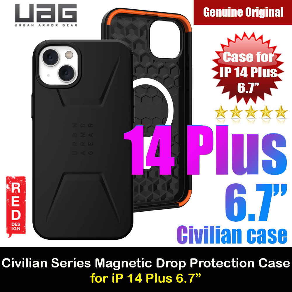 Picture of UAG Civilian Drop Proof Protection Case with Magsafe Compatible for iPhone 14 Plus 6.7 (Black) Apple iPhone 14 Plus 6.7- Apple iPhone 14 Plus 6.7 Cases, Apple iPhone 14 Plus 6.7 Covers, iPad Cases and a wide selection of Apple iPhone 14 Plus 6.7 Accessories in Malaysia, Sabah, Sarawak and Singapore 