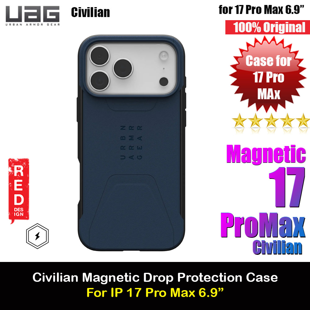 Picture of Apple iPhone 17 Pro Max 6.9 Case | UAG Civilian Magsafe Drop Proof Shock Absorbing Drop Protection Case Case for iPhone 17 Pro Max 6.9 (Mallard)