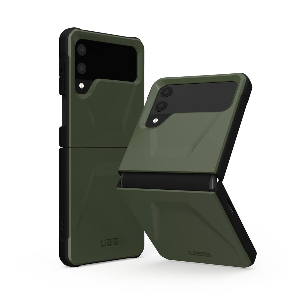 Picture of Samsung Galaxy Z Flip 4 Case | UAG Civilian Series Drop Protection Case with Hinge Protection for Samsung Galaxy Z Flip 4 (Olive)