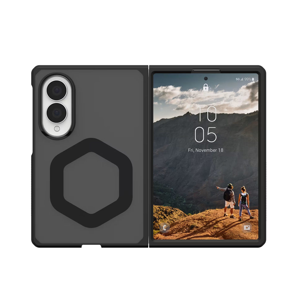Picture of Samsung Galaxy Z Fold 8 Case | UAG Galaxy Z Fold 8 Case Mouve Slim Lightwight Protection Magnetic Case Cover Casing with Camera Protection Bezel Design (Ash)