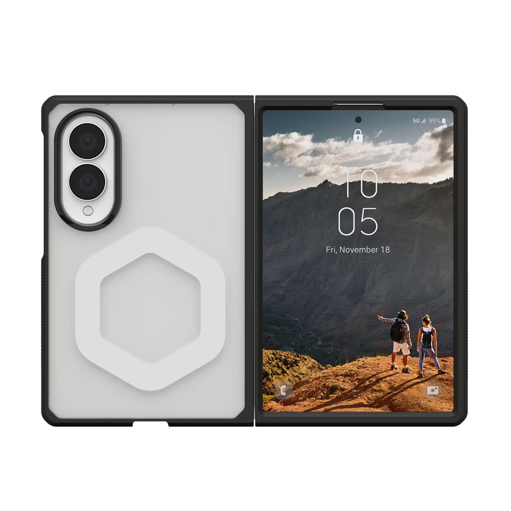 Picture of Samsung Galaxy Z Fold 8 Case | UAG Galaxy Z Fold 8 Case Mouve Slim Lightwight Protection Magnetic Case Cover Casing with Camera Protection Bezel Design (Ice)