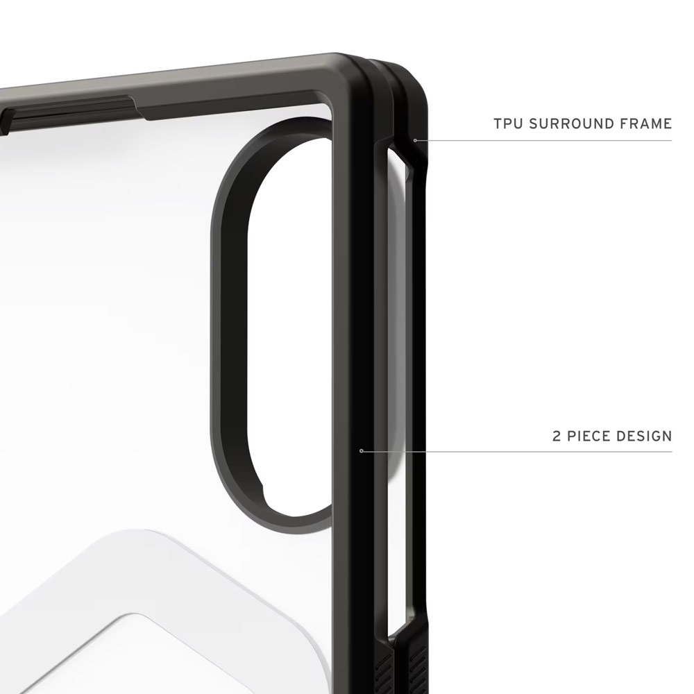 Picture of Samsung Galaxy Z Fold 8 Case | UAG Galaxy Z Fold 8 Case Mouve Slim Lightwight Protection Magnetic Case Cover Casing with Camera Protection Bezel Design (Ice)