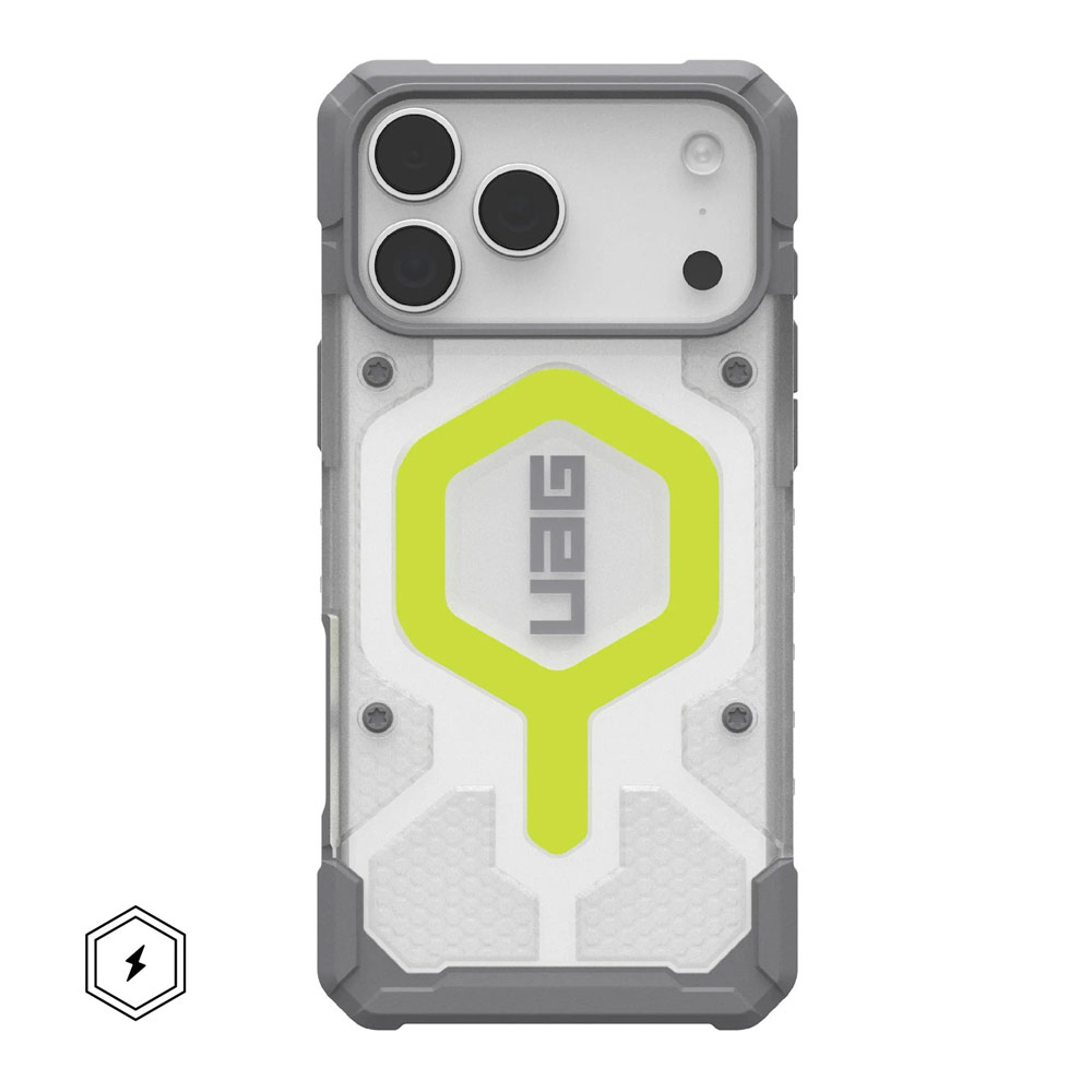 Picture of Apple iPhone 17 Pro 6.3 Case | UAG Pathfinder Magsafe Compatible Drop Proof Clear Case for iPhone 17 Pro 6.3 (Actice Neon Glow)