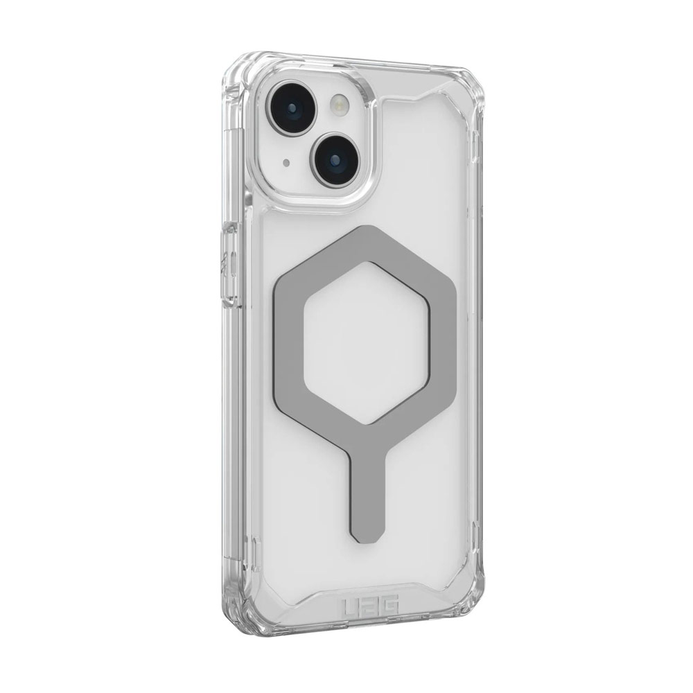Picture of Apple iPhone 15 6.1 Case | UAG Plyo Magsafe Compatible Drop Proof Shock Impact Resistant Transparent Clear Case for iPhone 15 6.1 (Ice Silver)
