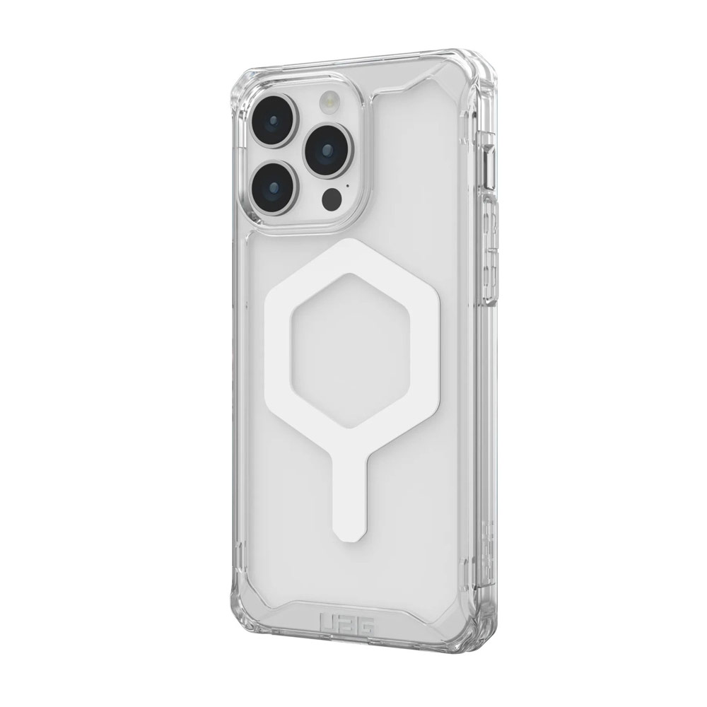 Picture of Apple iPhone 15 Pro 6.1 Case | UAG Plyo Magsafe Compatible Drop Proof Shock Impact Resistant Transparent Clear Case for iPhone 15 Pro 6.1 (Ice White)