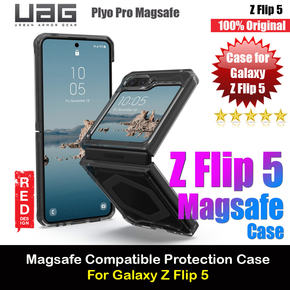 Picture of Samsung Galaxy Z Flip 5 Case | UAG Plyo Pro Series Drop Protection Case Magsafe Wireless Charging Compatible for Samsung Galaxy Z Flip 5 (Ash Space Grey)