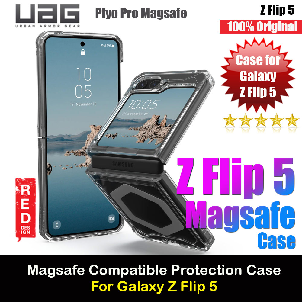 Picture of Samsung Galaxy Z Flip 5 Case | UAG Plyo Pro Series Drop Protection Case Magsafe Wireless Charging Compatible for Samsung Galaxy Z Flip 5 (Ice Silver)