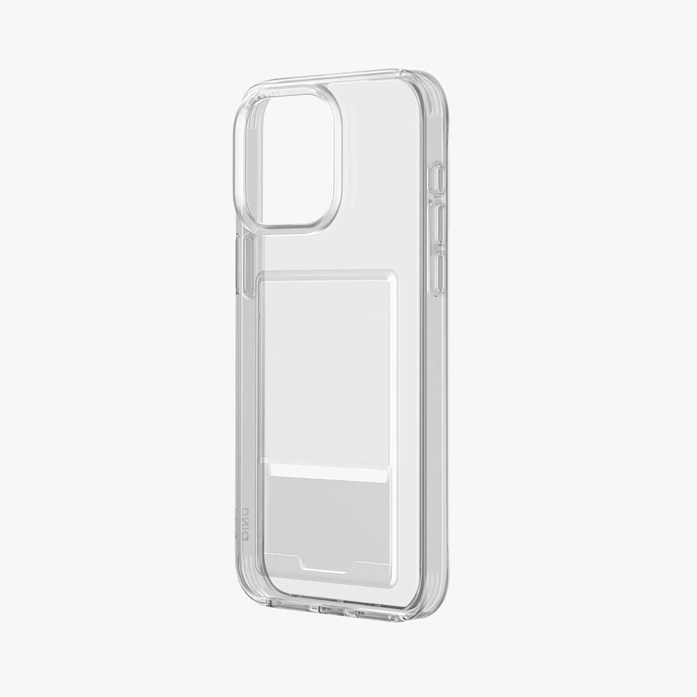 Picture of Apple iPhone 15 Pro Max 6.7 Case | Uniq Air Fender ID Card Holder Protection Case for iPhone 15 Pro Max 6.7 (Clear)